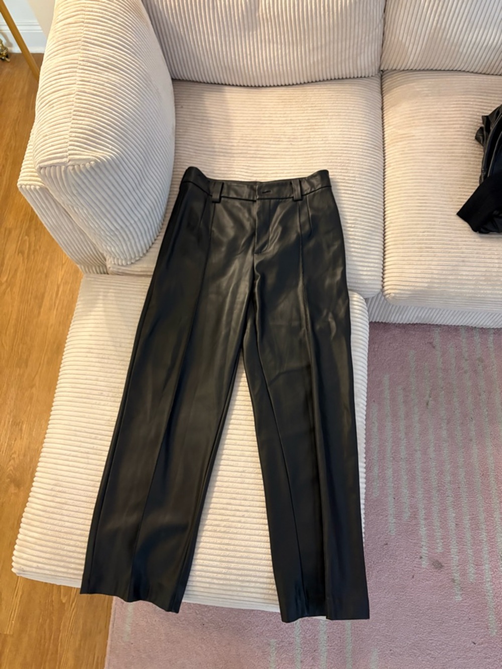 Rachel Zoe Black Faux Leather trouser Pants